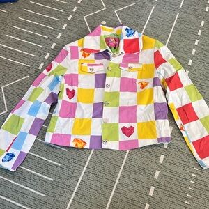Julyliebe Color Checkered Jacket Blazer M